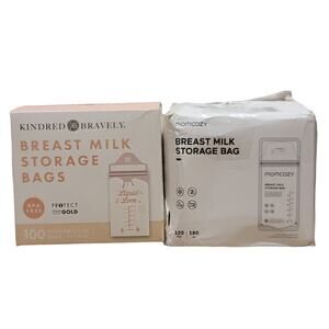 Breast Milk Storage Bags 220 Ct 6 oz 180 ml MomCozy Kindred Bravely